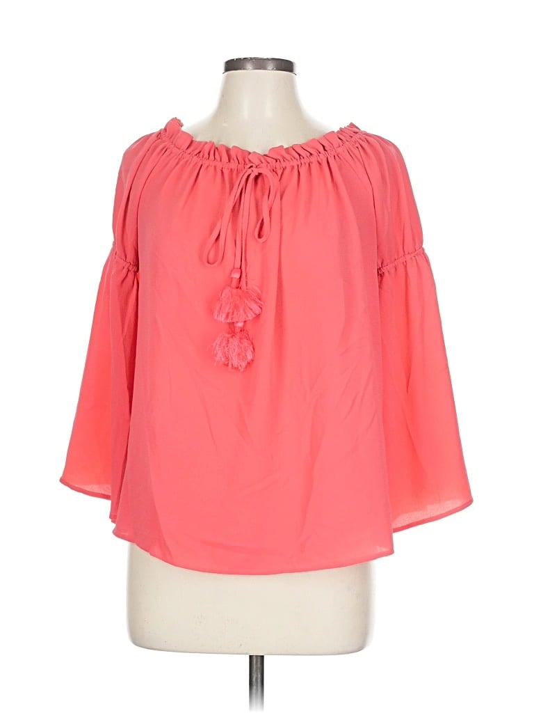 Pre-owned Michael Michael Kors 3/4 Sleeve Blouse In Pink
