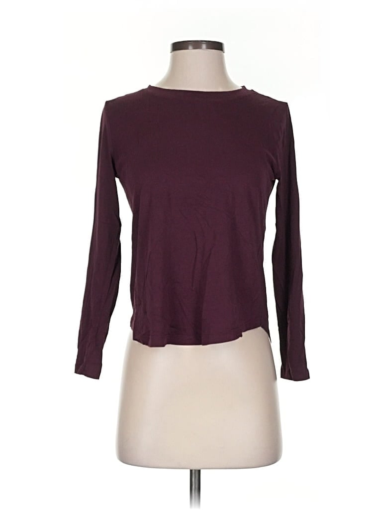 Pre-owned Ann Taylor Loft 3/4 Sleeve T-shirt In Burgundy