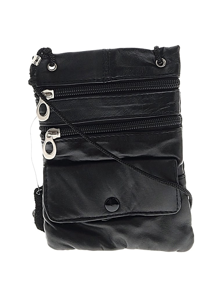 Pre-owned Unbranded Leather Crossbody Bag In Black