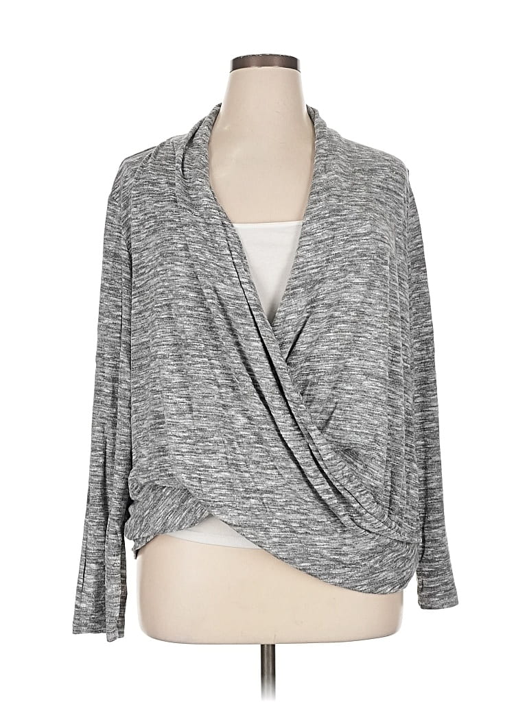 Pre-owned Tahari Cardigan Sweater In Gray