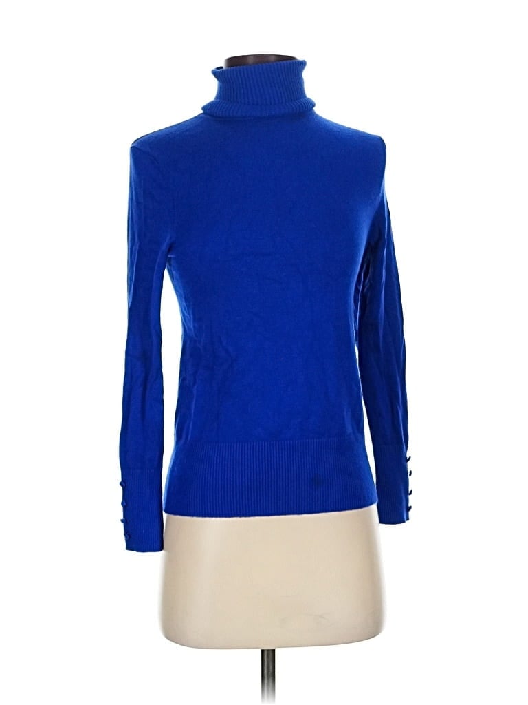 Pre-owned Assorted Brands Turtleneck Sweater In Blue