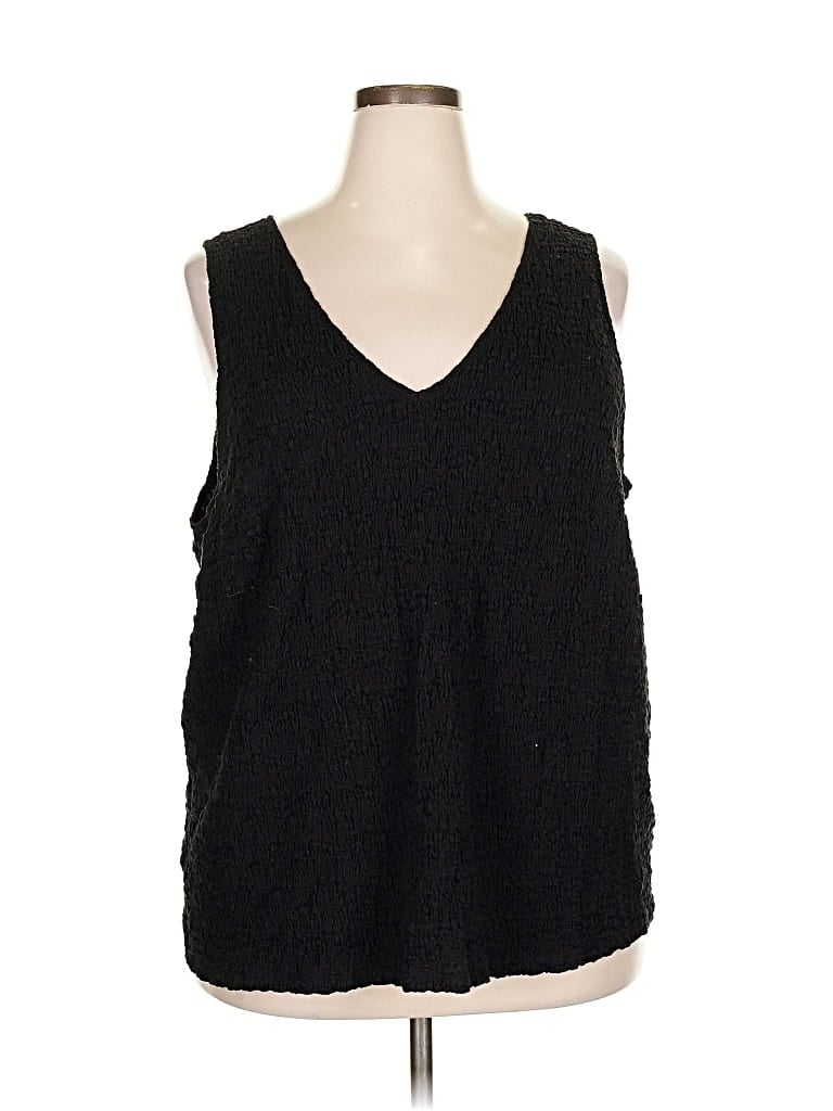 Pre-owned A New Day Sleeveless Top Black V Neck Tops