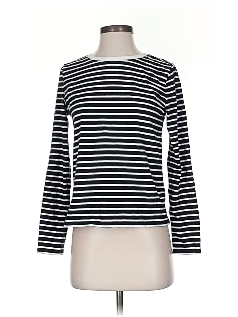 Pre-owned For Days Long Sleeve Top Black Boatneck Tops