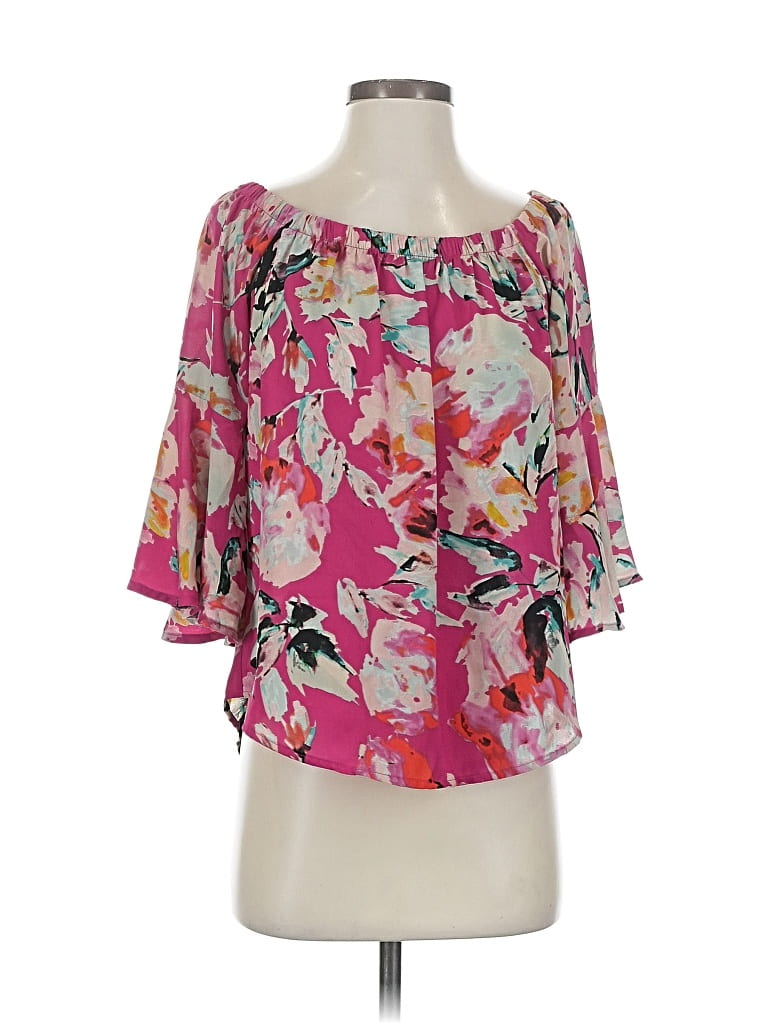 Pre-owned Eight Sixty 3/4 Sleeve Blouse In Pink