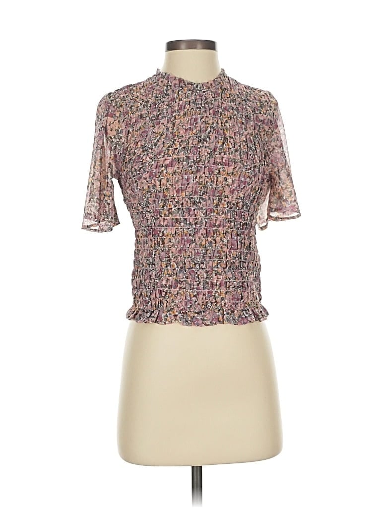 Pre-owned Abercrombie & Fitch Short Sleeve Blouse In Pink