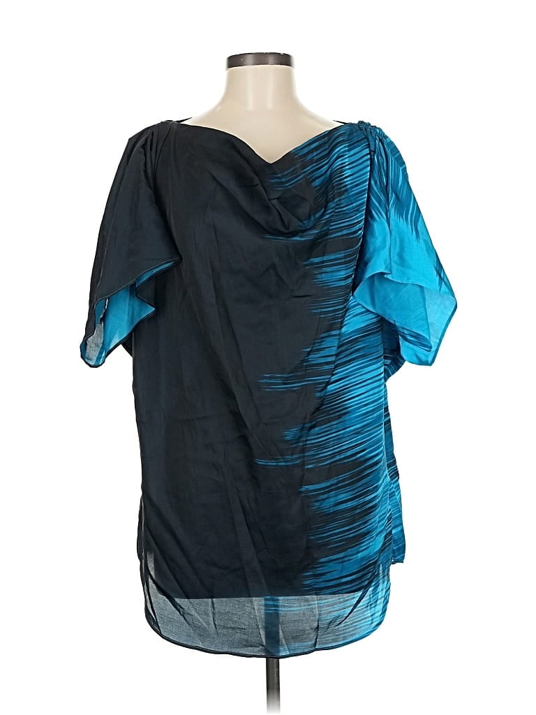 Pre-owned Calvin Klein Short Sleeve Blouse In Blue