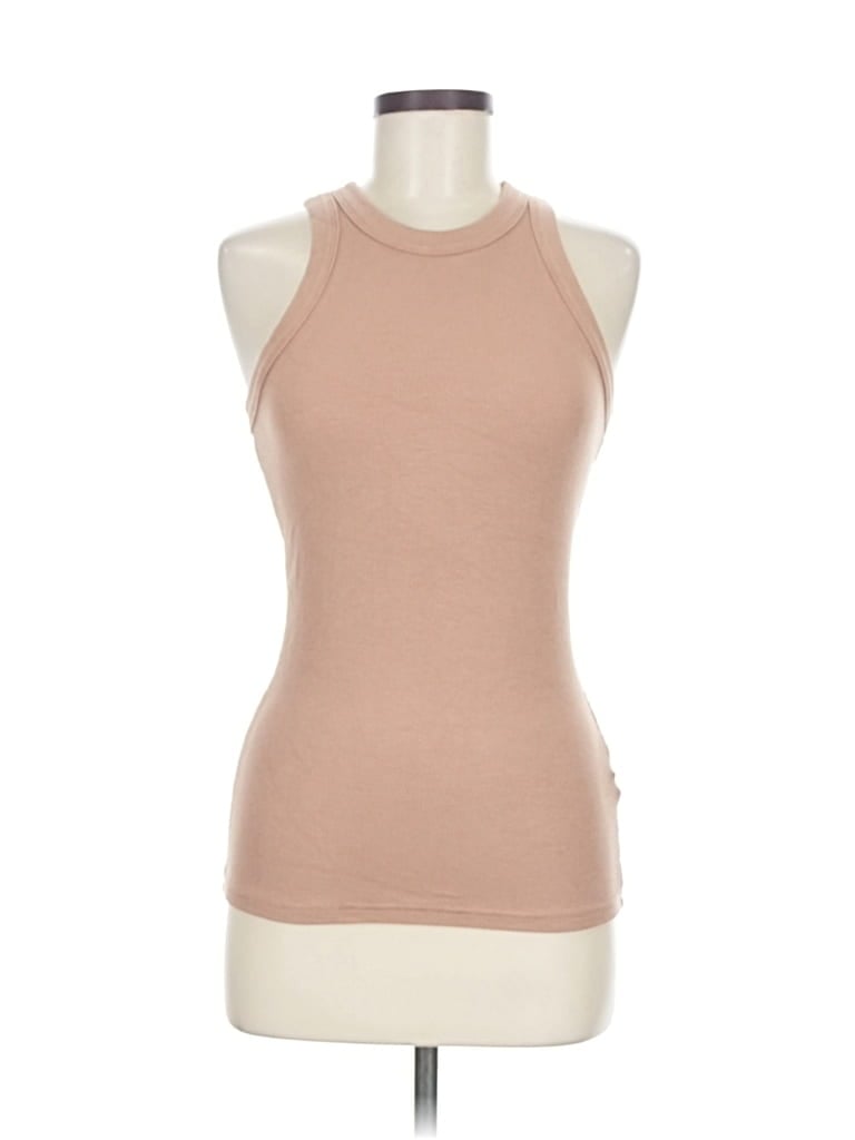 Pre-owned Unbranded Tank Top Tan Halter Neckline Tops In Brown