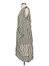 BCBGMAXAZRIA 100% Silk Stripes Silver Casual Dress Size XXS - photo 5