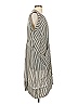 BCBGMAXAZRIA 100% Silk Stripes Silver Casual Dress Size XXS - photo 4
