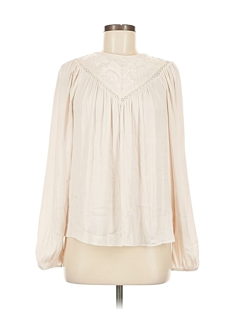 Pre-owned J By Joie Long Sleeve Blouse In White