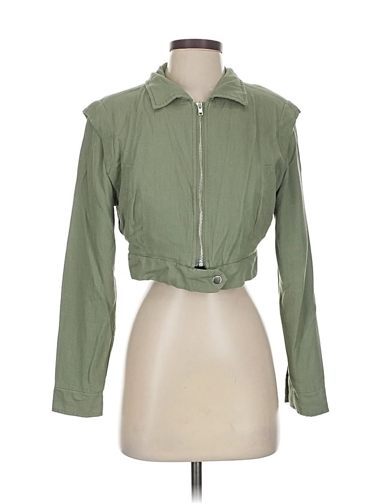 Pre-owned Fashion Nova Jacket In Green