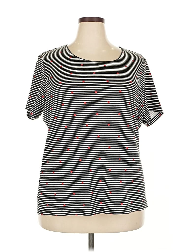 Pre-owned Karen Scott Short Sleeve T-shirt In Gray