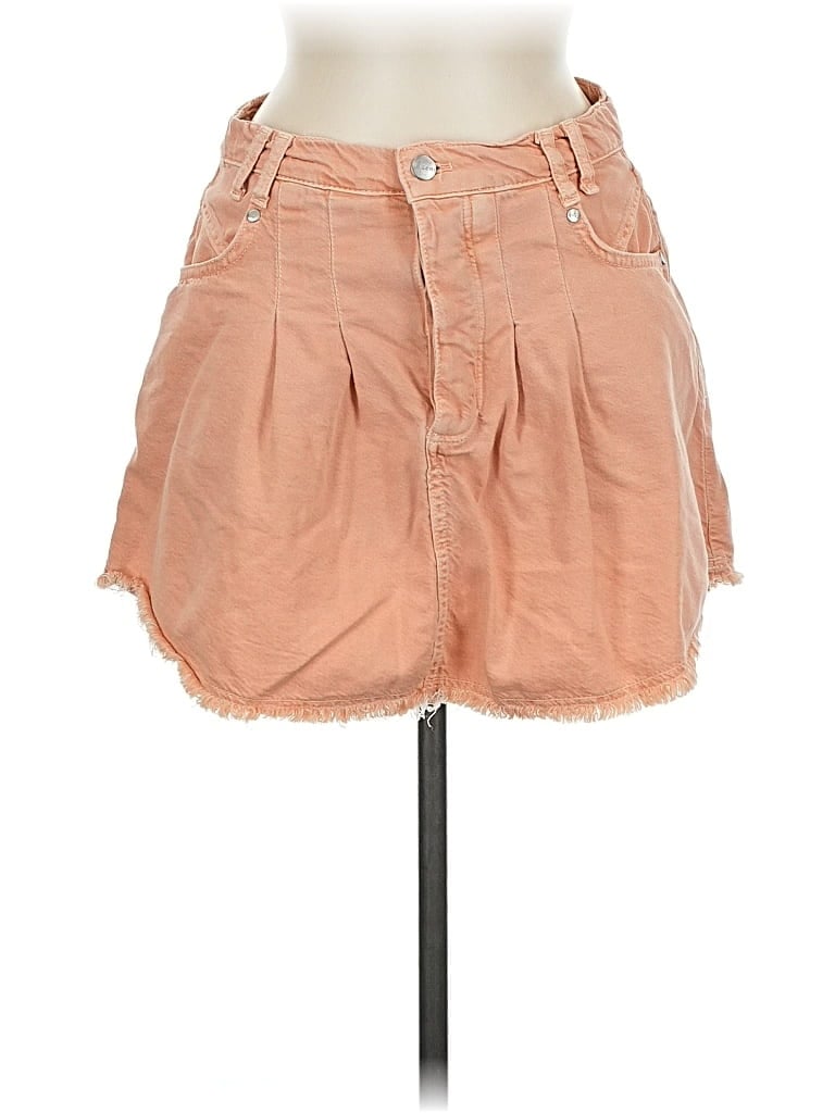 Pre-owned Pilcro Denim Skirt In Brown