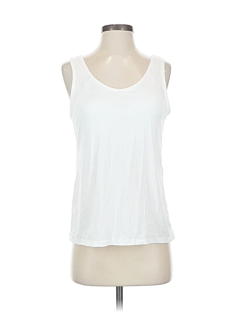 Pre-owned Unbranded Sleeveless T-shirt In White