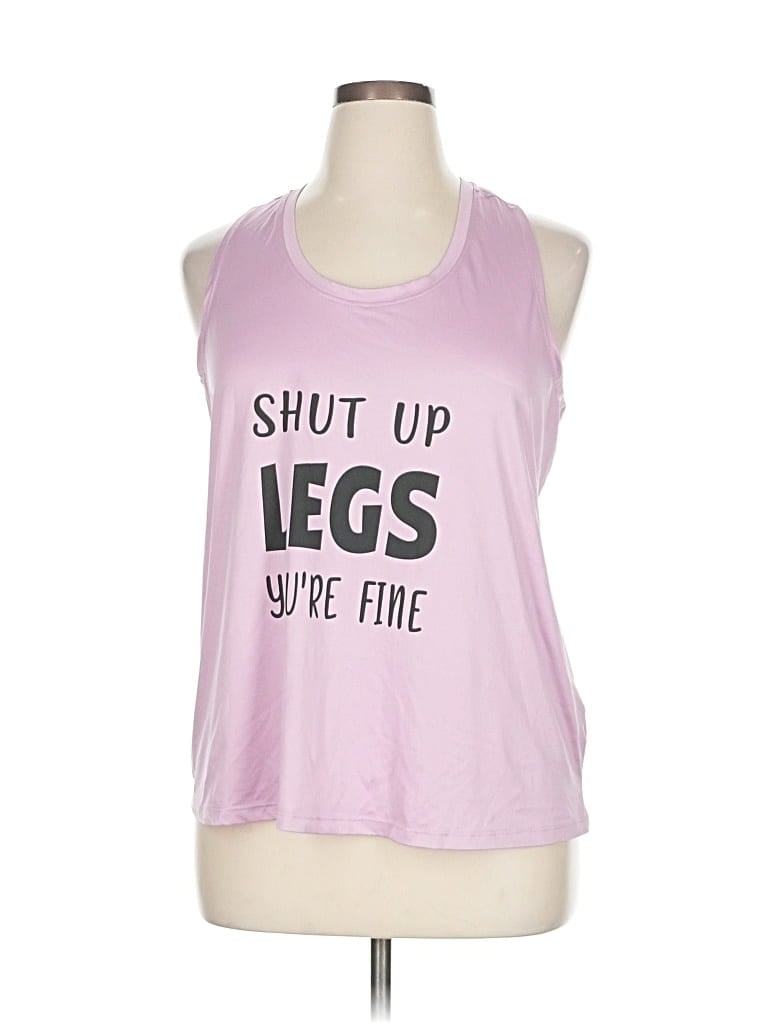 Pre-owned Athletic Works Tank Top Pink Halter Neckline Tops