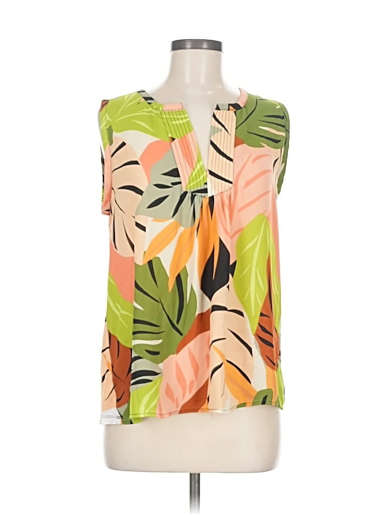 Pre-owned Ann Taylor Loft Sleeveless Blouse In Orange