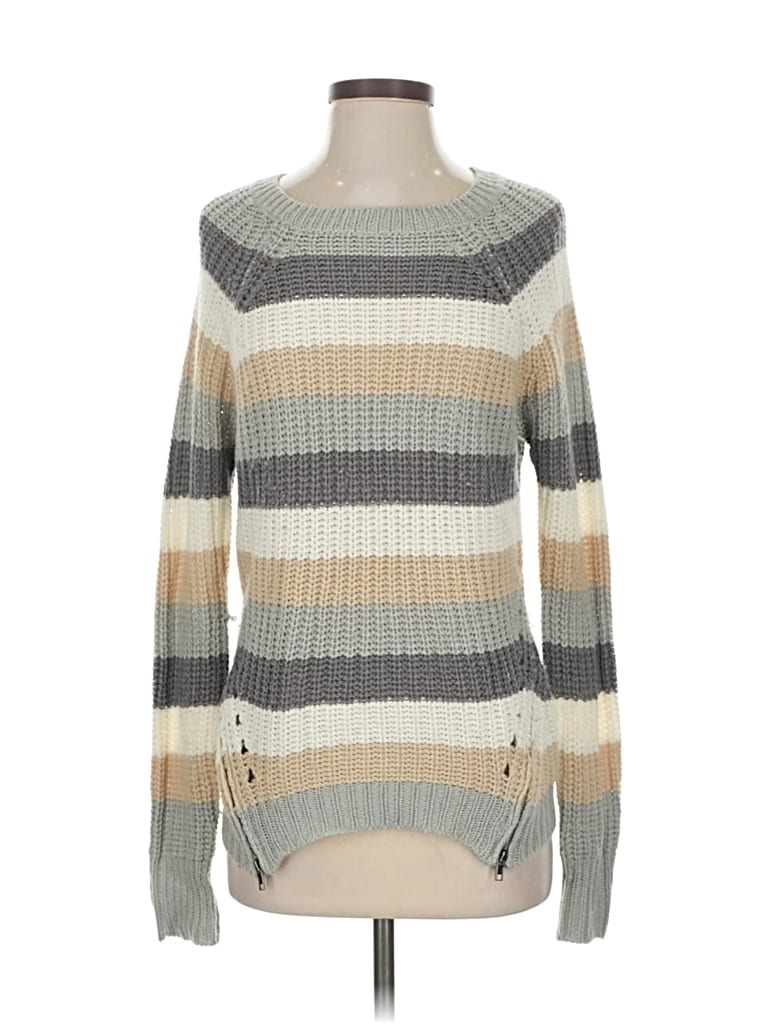 Pre-owned Pink Rose Pullover Sweater In Gray