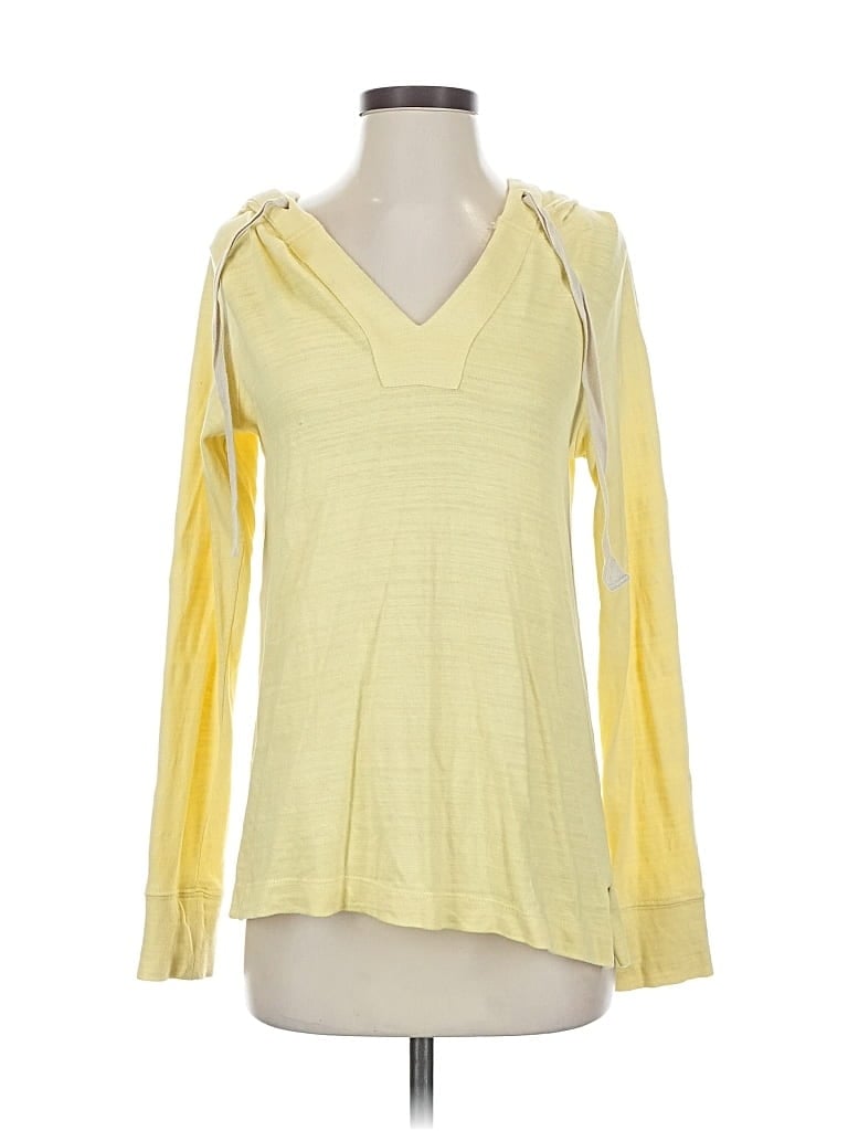 Pre-owned Ann Taylor Loft Long Sleeve T-shirt In Yellow
