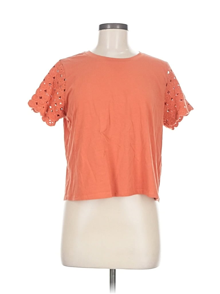 Pre-owned J By Joie Short Sleeve T-shirt In Orange