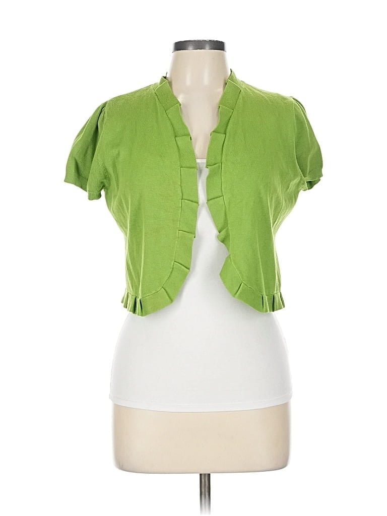Pre-owned New Directions Cardigan Sweater In Green