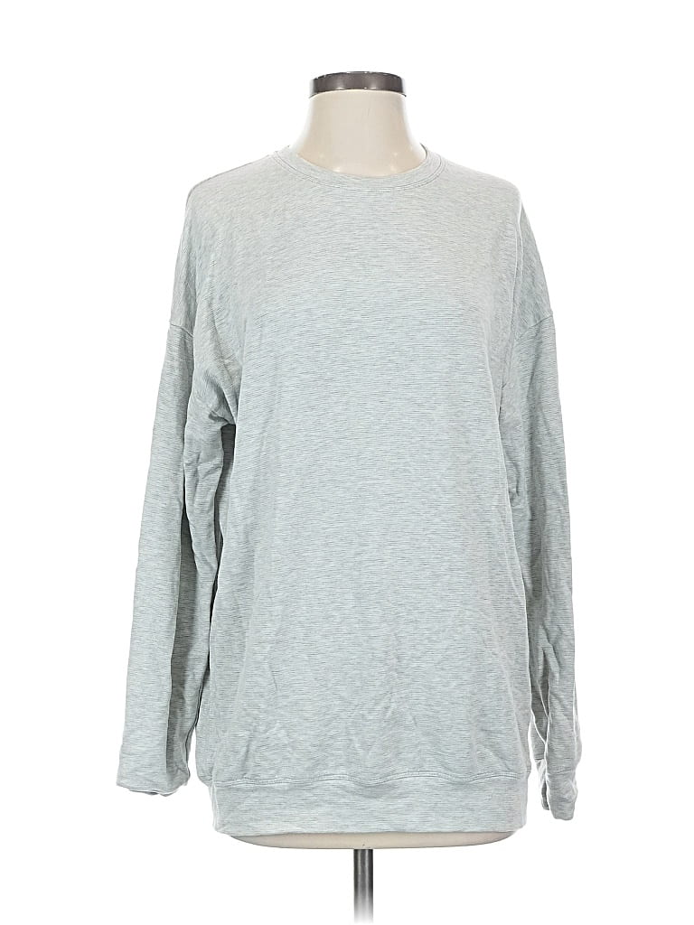 Pre-owned Athleta Long Sleeve T-shirt In Gray
