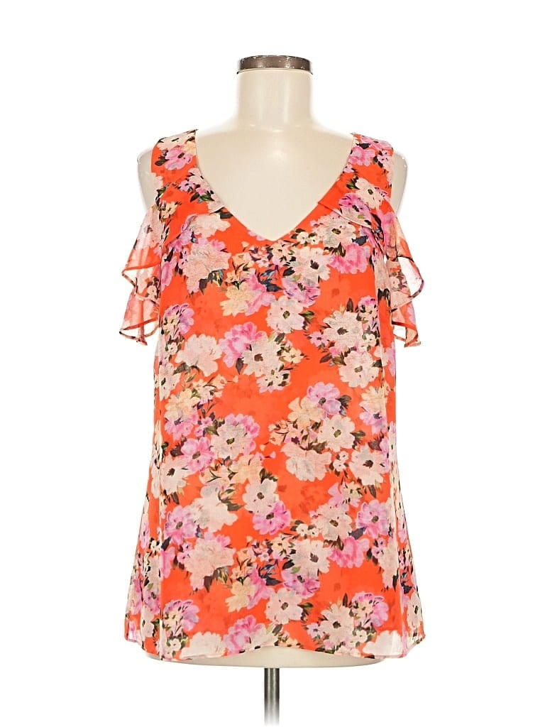 Pre-owned Cabi Sleeveless Blouse In Orange