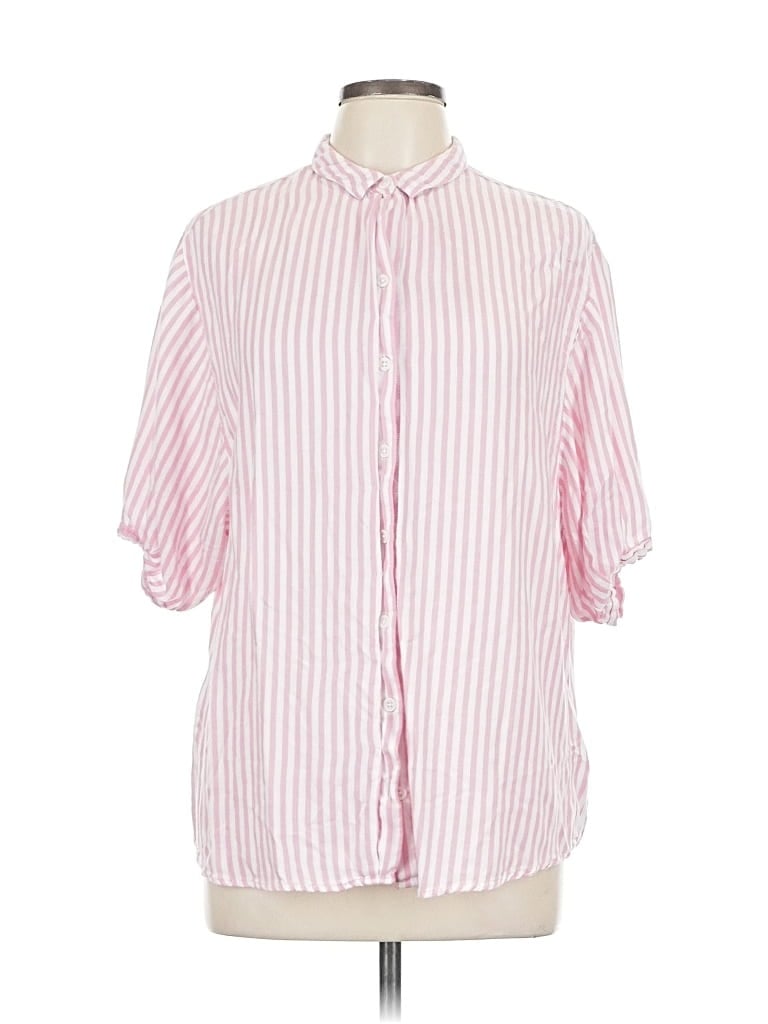 Pre-owned Beachlunchlounge Short Sleeve Blouse In Pink