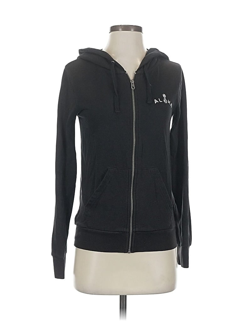Pre-owned Volcom Zip Up Hoodie In Black