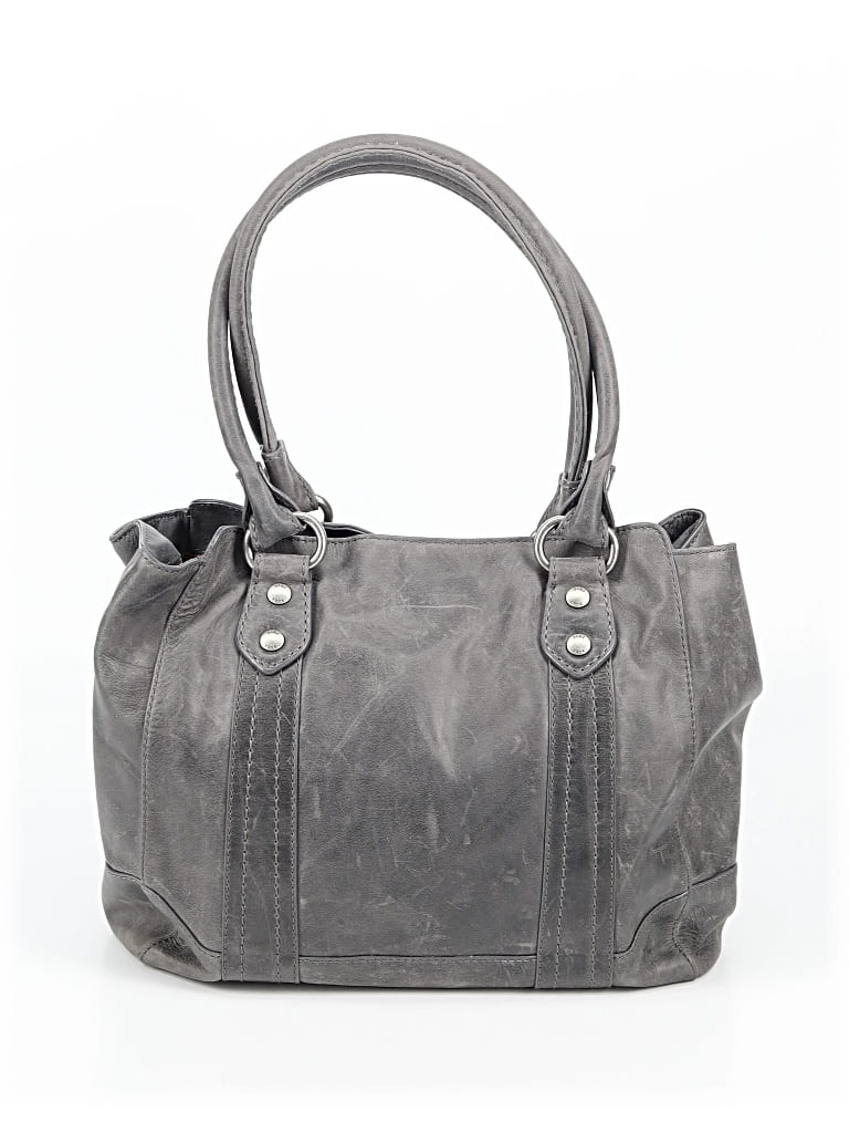Pre-owned Frye Leather Shoulder Bag In Gray
