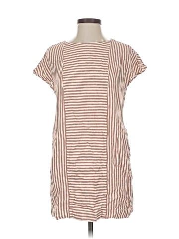 Madewell Stripe-Play Button-Back Tee Dress (view 1)