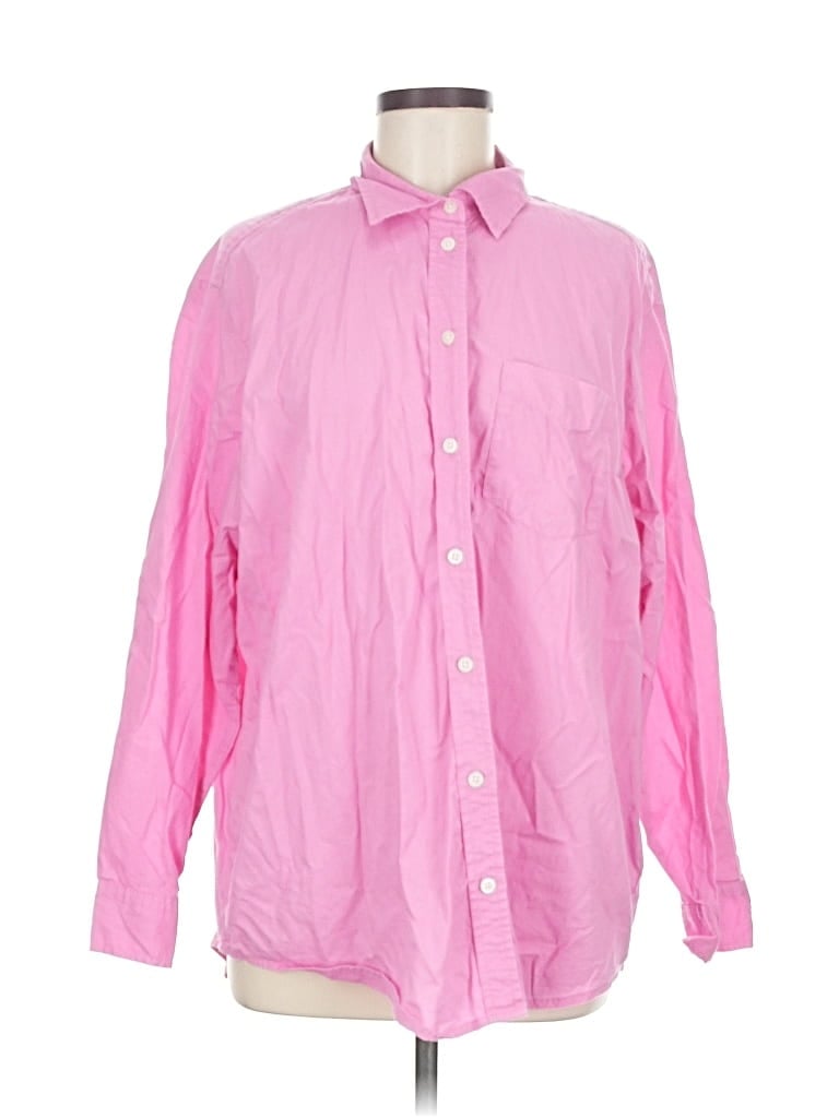 Pre-owned Gap Long Sleeve Button Down Shirt In Pink