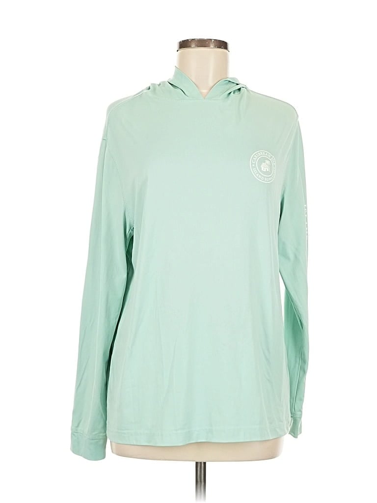 Pre-owned Caribbean Joe Pullover Hoodie In Green