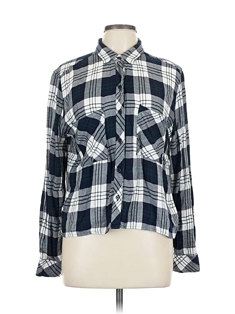 Pre-owned Rails Long Sleeve Button Down Shirt In Blue