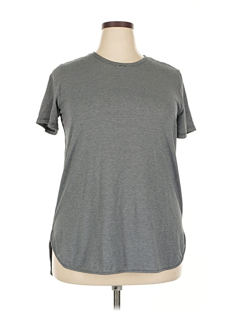 Pre-owned Lands' End Short Sleeve T-shirt In Gray