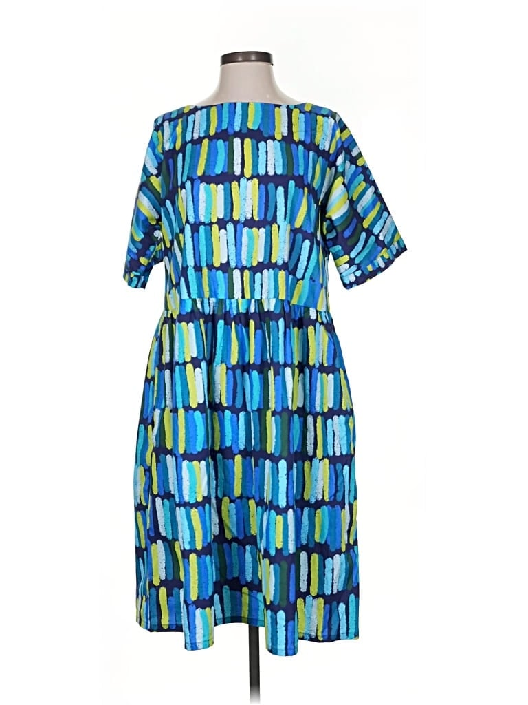 Pre-owned Assorted Brands Casual Dress In Blue