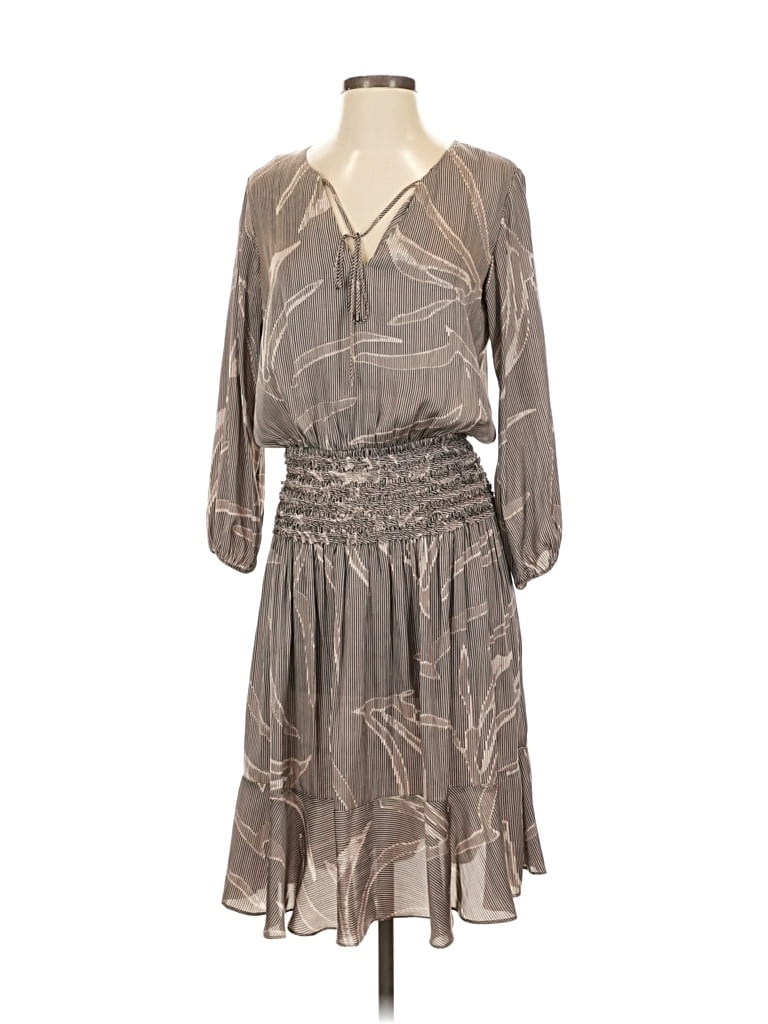 Pre-owned Halston Heritage Cocktail Dress In Gray