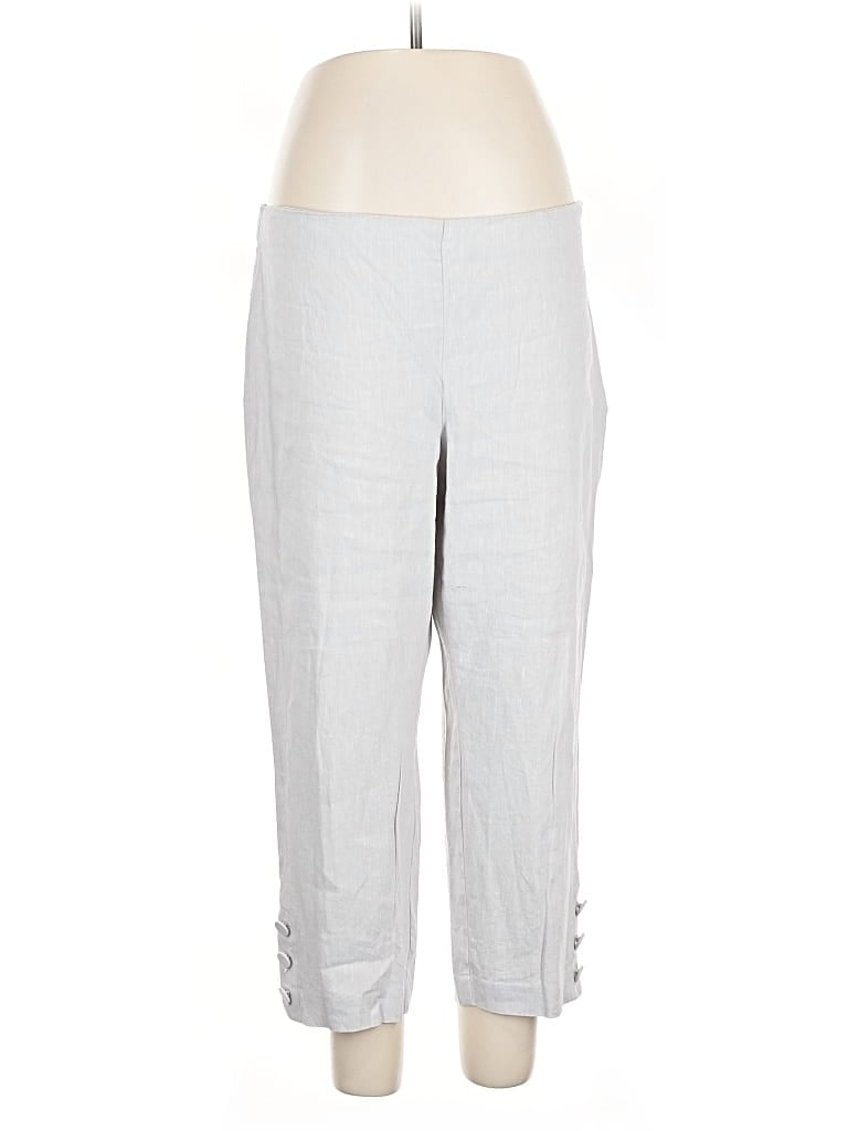 Pre-owned Jjill Linen Pants In Gray