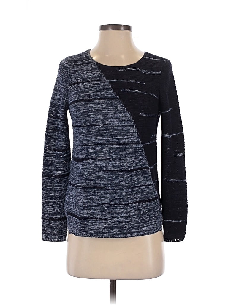 Pre-owned Nic + Zoe Pullover Sweater In Blue