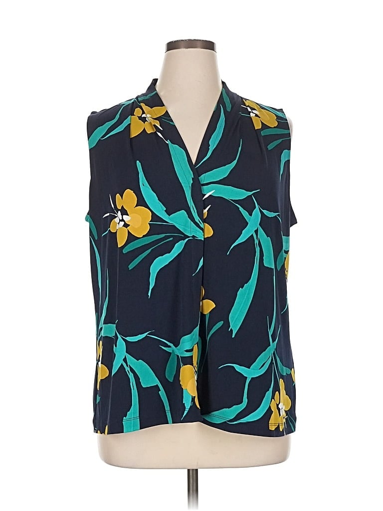 Pre-owned Calvin Klein Sleeveless Blouse In Blue