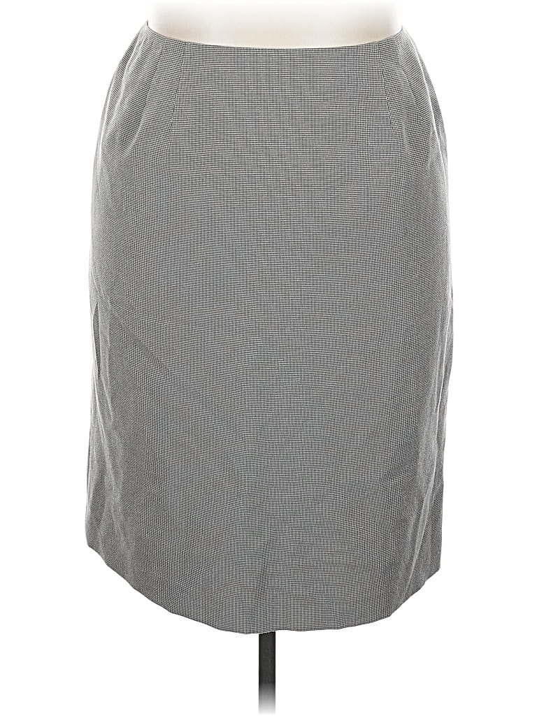 Pre-owned Oleg Cassini Casual Skirt In Gray