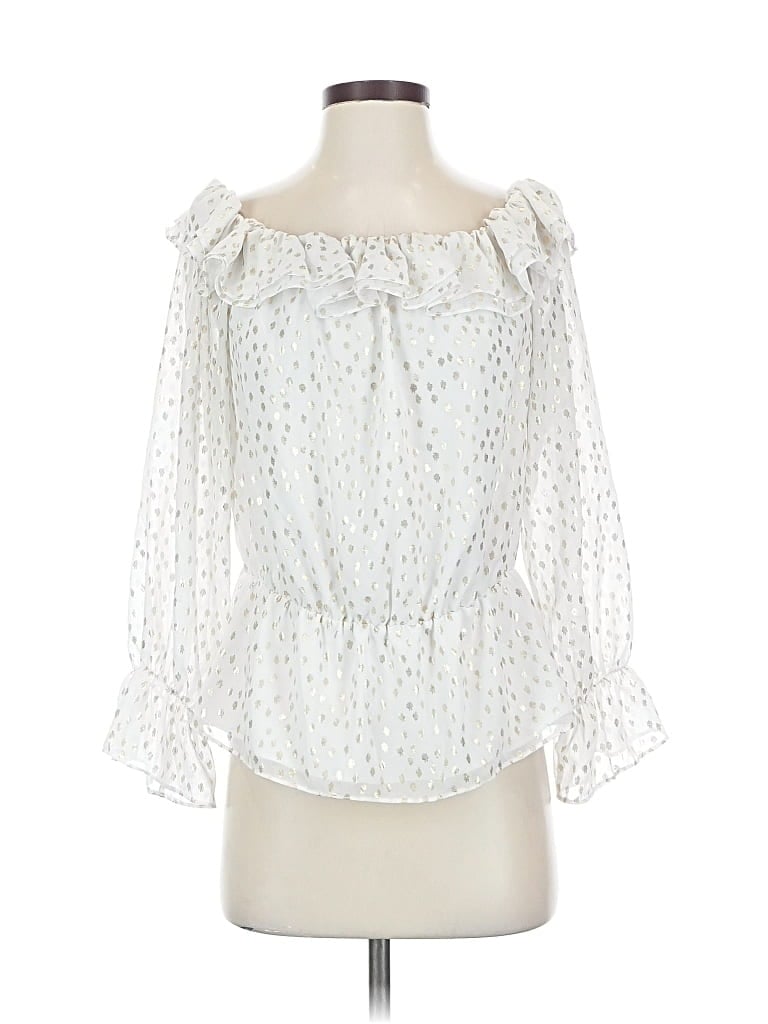 Pre-owned Vince Camuto 3/4 Sleeve Blouse In White