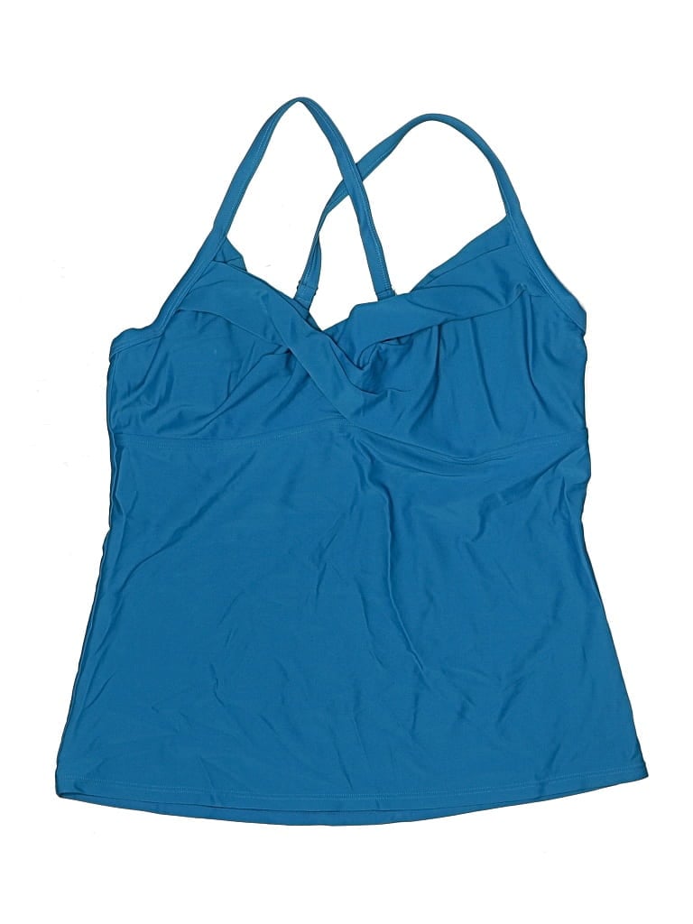 Pre-owned Athleta Swimsuit Top Blue Swimwear