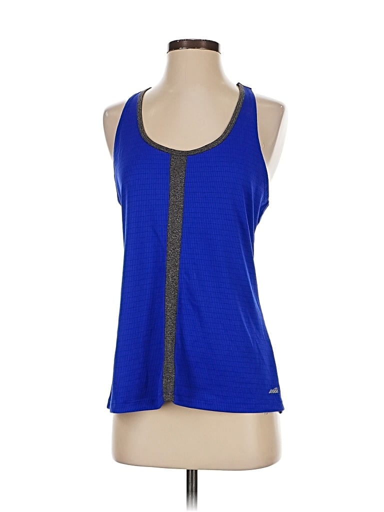Pre-owned Avia Tank Top Blue Halter Neckline Tops