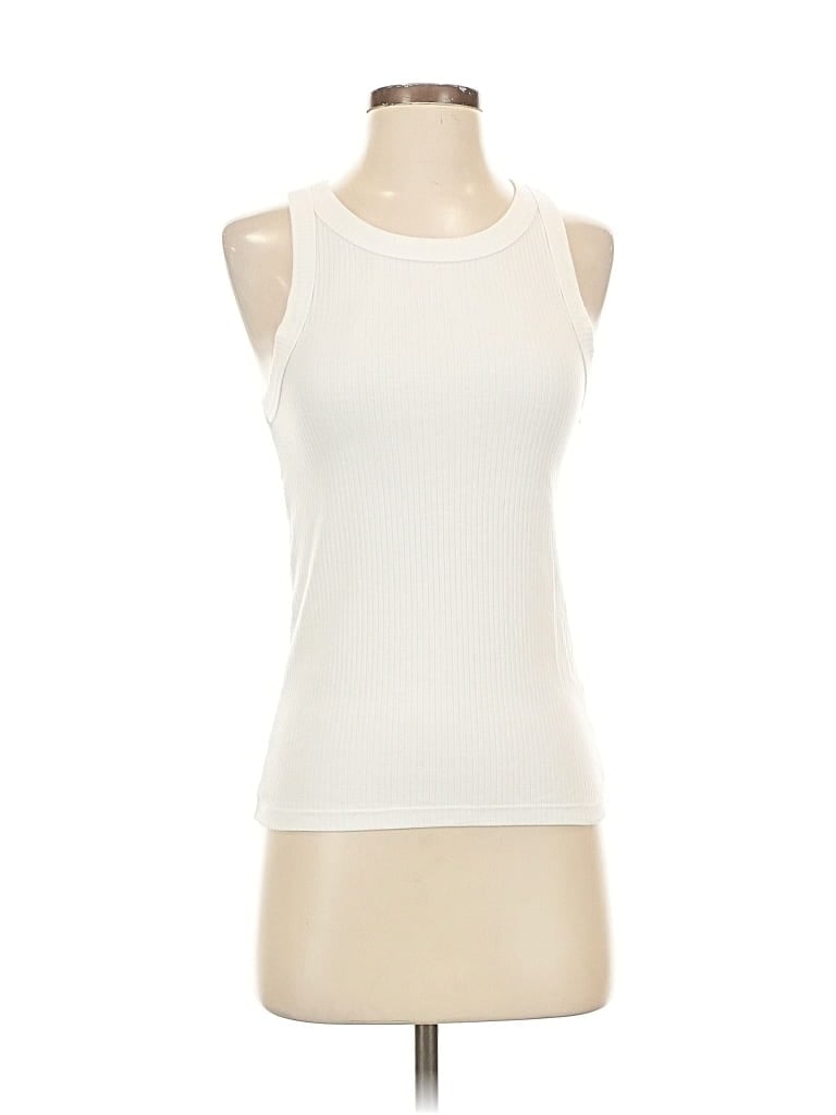 Pre-owned Gap Tank Top Ivory Halter Neckline Tops In White