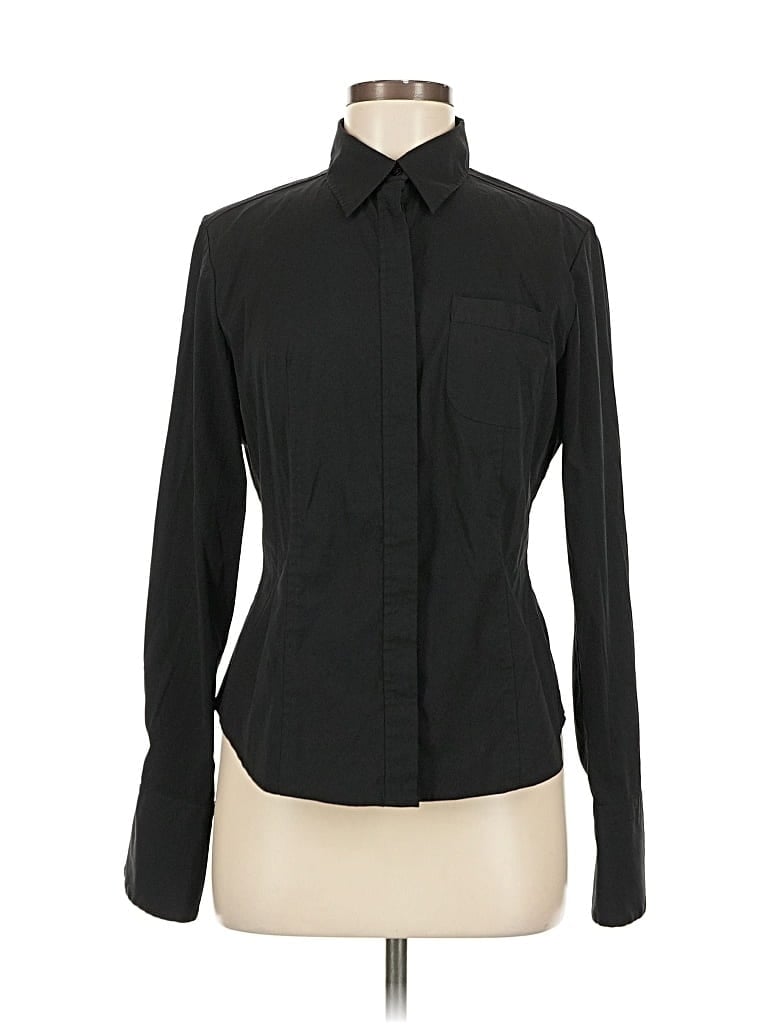Pre-owned Express Long Sleeve Blouse In Black