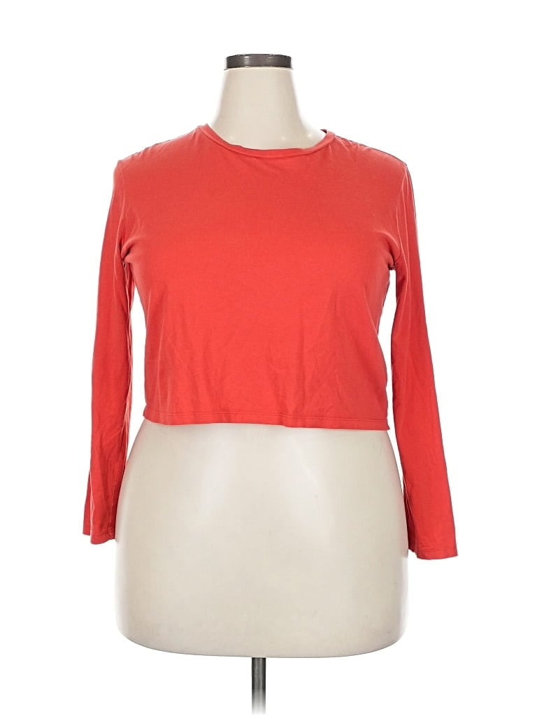 Pre-owned Wild Fable 3/4 Sleeve T-shirt In Red