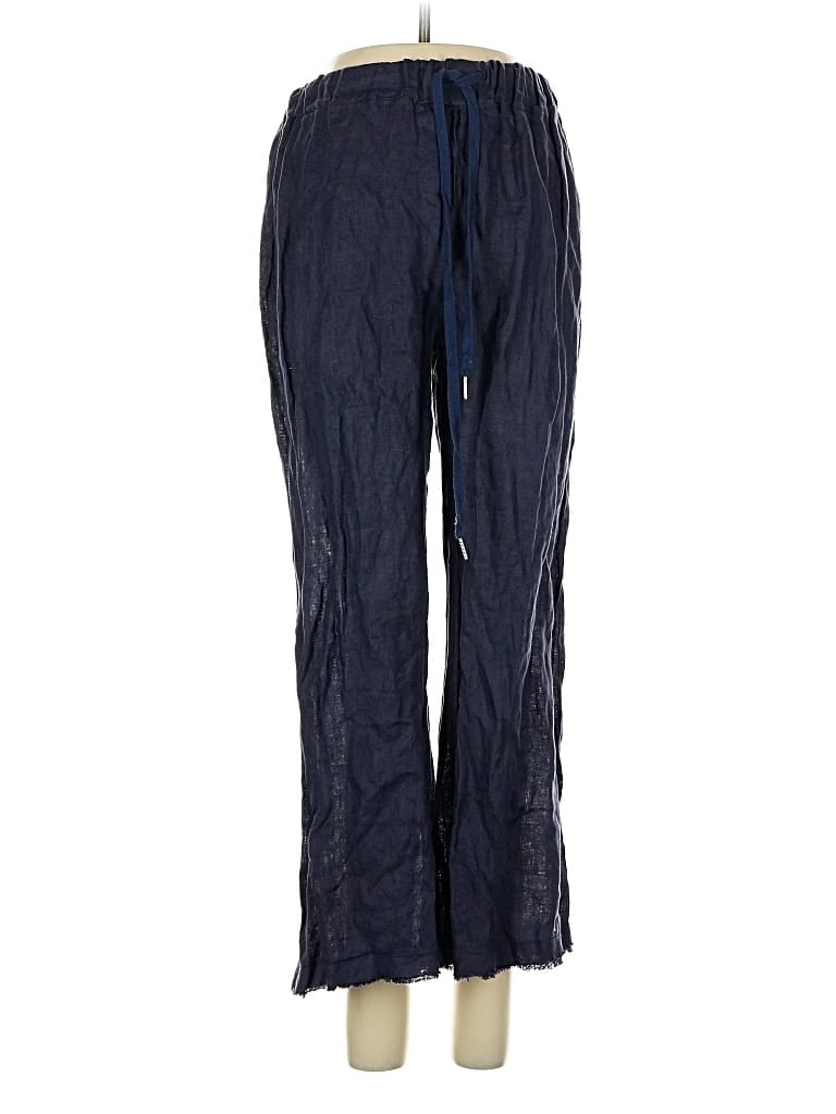Pre-owned Unbranded Linen Pants In Blue