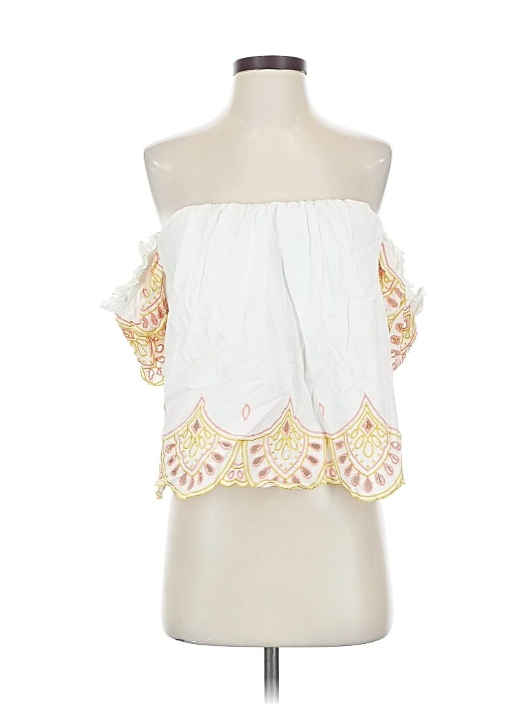 Pre-owned Lovers & Friends Sleeveless Blouse In White