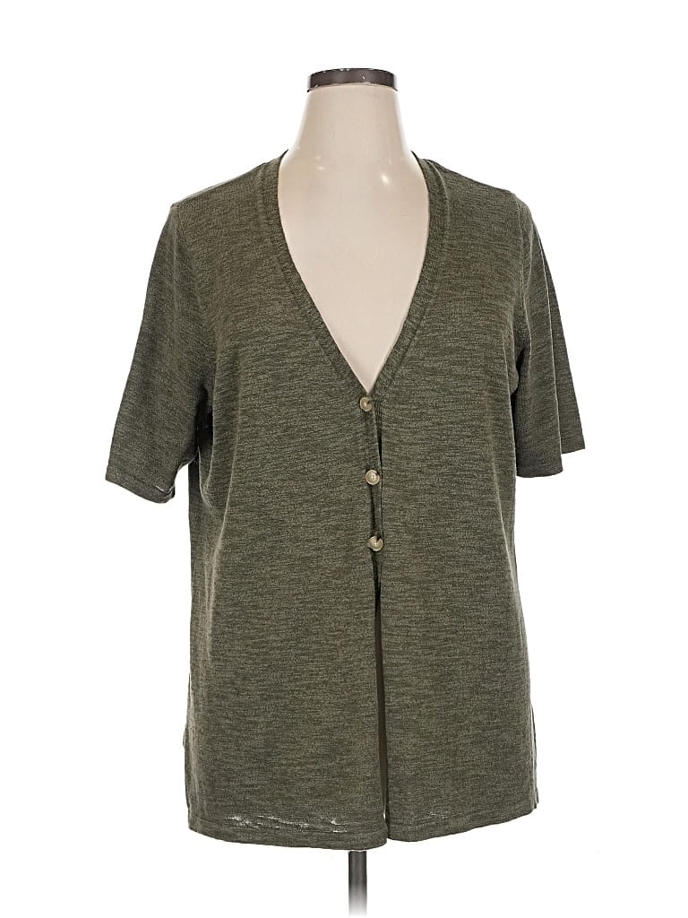 Pre-owned Croft & Barrow Cardigan Sweater In Green