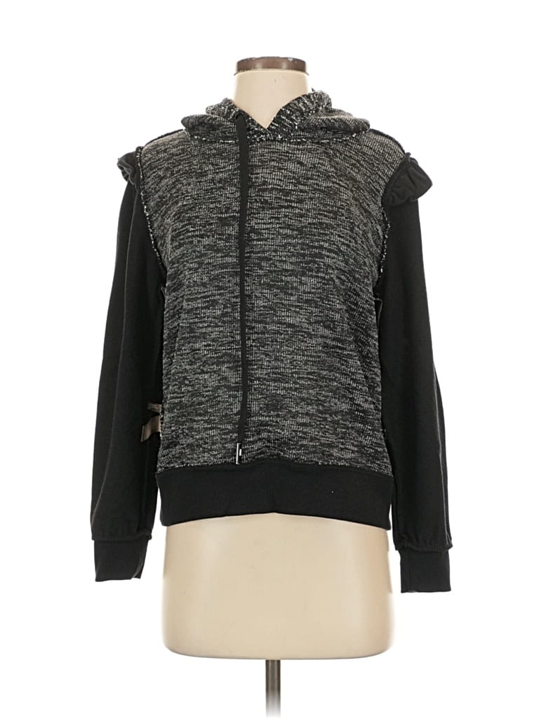 Pre-owned Karl Lagerfeld Zip Up Hoodie In Black